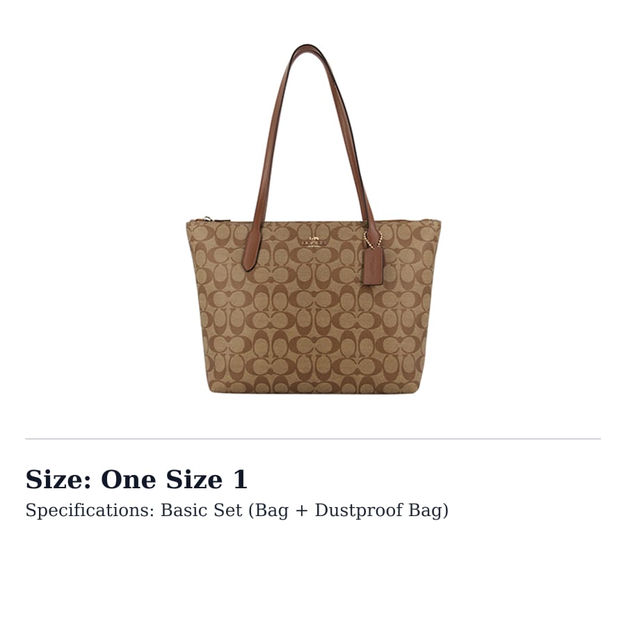 COACH Zip Top Tote PVC Shoulder