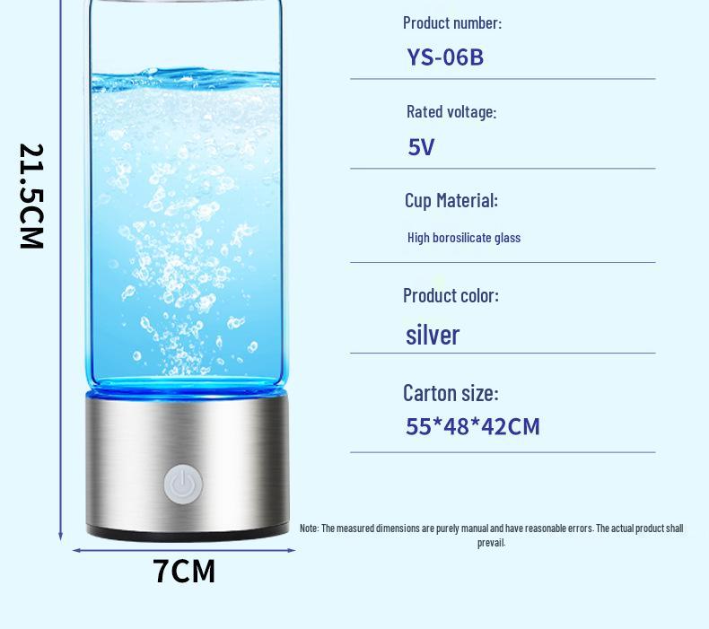 Taza de Agua Rica en Hidrógeno por Electrólisis SPE de Quinta Generación - Taza de Agua Rica en Hidrógeno Inteligente de Alta Concentración