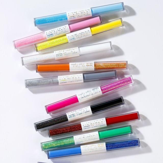 

HANDAIYAN - Double Effect Dual-Ended Eyeliner - 12 Colors 02# Pink - 10g