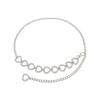 Water Diamond Ladies Waist Chain With Heart Metal Link Belt For Summer Fashion Accessory