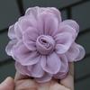 5 Stück DIY Seidenrosen Blütenkopf 3D Gebranntes Stoff Haarschmuck Für Brosche Anzug Jacke Reversnadel