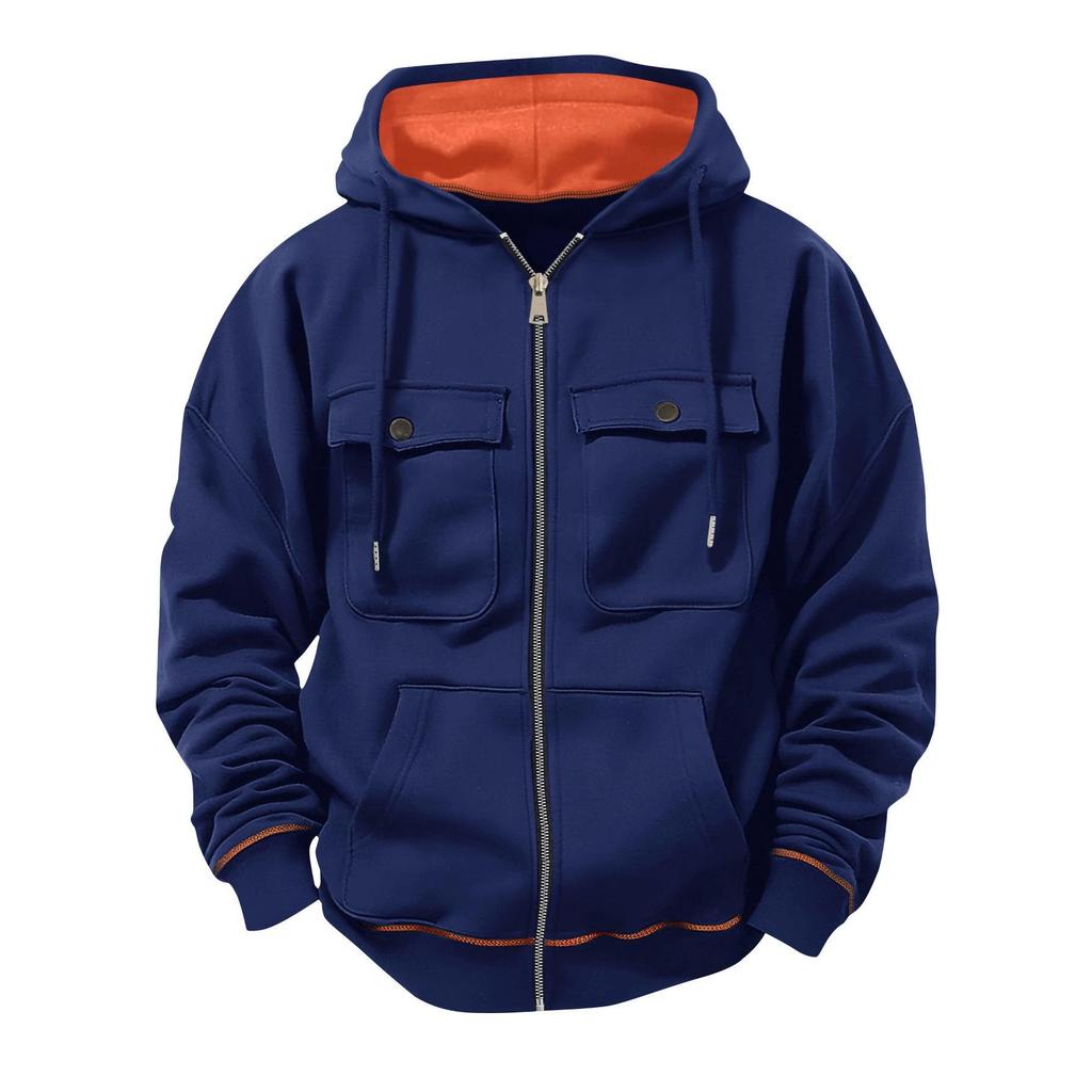 Trendy European Men's Zip-Up Casual Hoodie - Fast Delivery