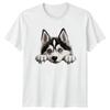 Cute Husky Peeking Dog Lover TShirt