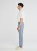 COMSPACE1980 [M~5Xl] Loose Fit Setup Hidden Elastic Waist Slacks [Blue]
