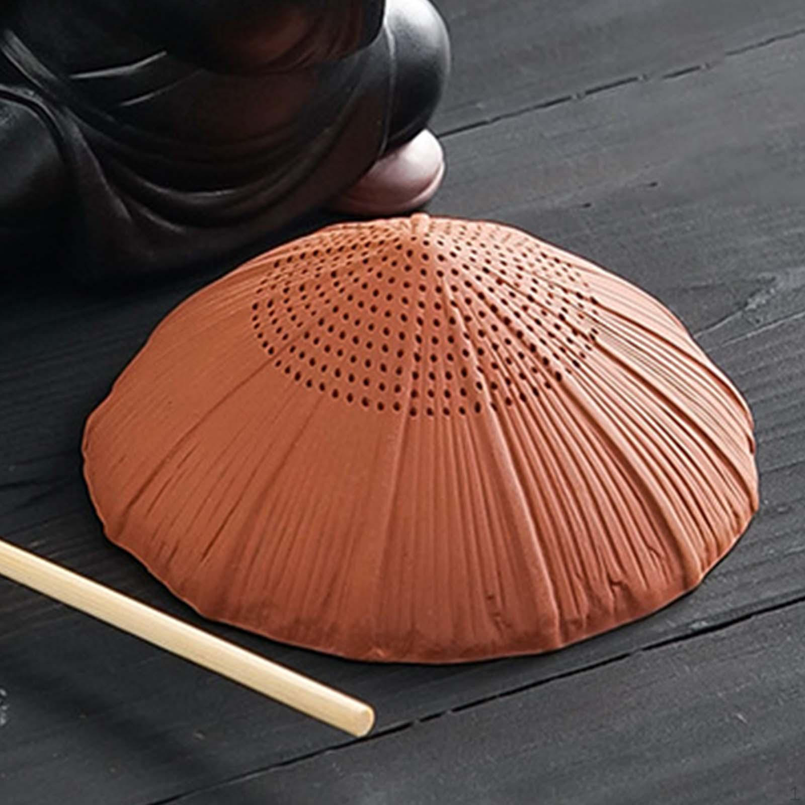 

Ceramic Monk Figurine with Tea Strainer Hat for Home And Office Decoration Tea Strainer Hat
