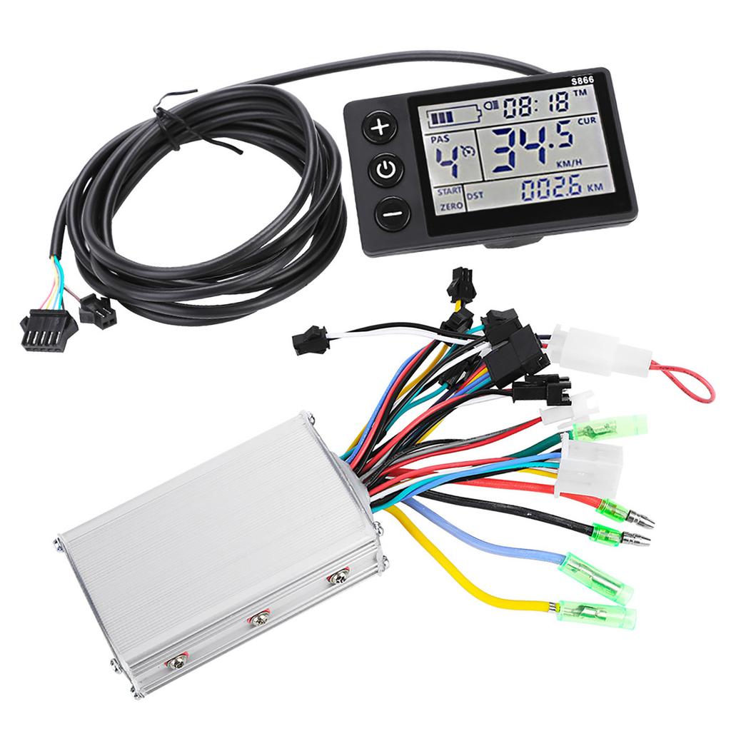 24V 36V Vandeniui atsparus LCD ekrano skydelis Elektrinio dviračio paspirtuko valdiklio rinkinys (1#24V 36V)