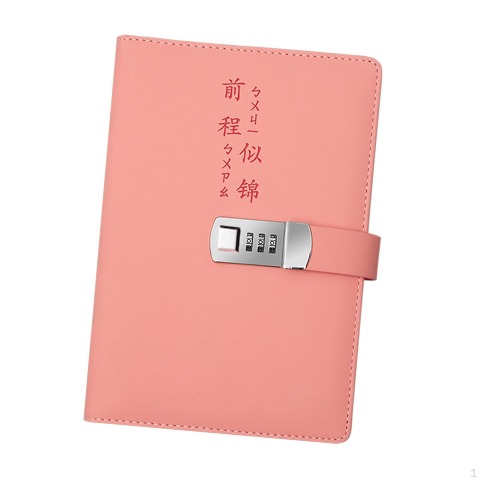 Diary with Lock Locked Notebook, Locking Journal, Password for Home розовый