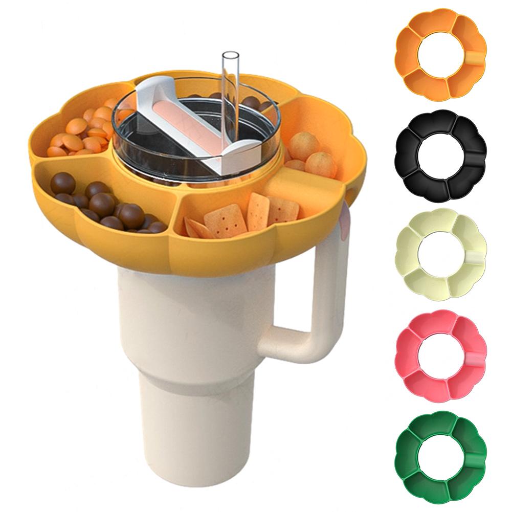 Silicone Snack Tray For 40 Oz Tumbler With Handle Cup Accessories Suitable For Parties Movies Shopping Driving