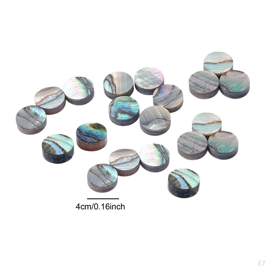 20 Count Guitar Inlay Dots for Fingerboard Use, Decorative Markers Bass Instruments