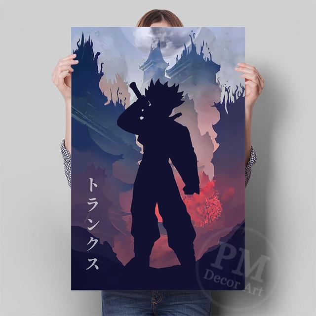 

Коллекция персонажей японского аниме, постеры и принты, Аста, черный клевер, силуэт, художественная картина на холсте, настенная картина 21cm×30cm NoFrame