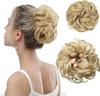 European & American Trendy High-Temp Silk Curly Hair Scrunchie Bun - Fluffy, Natural Elastic Hairpiece