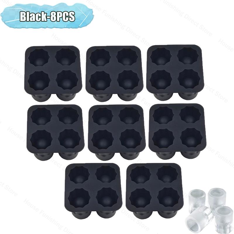 4 Cup Shape Silicone Ice Cube Mold Tray Summer Bar Party DIY Cold Drink Ice Compartment Mold Ice Cup Ice Cube Tray Kitchen Tool