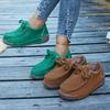 Shoes for Women Autumn Fashion Lace Up Platform Wedges Plus Size 36-43 Comfortable Non-slip Flats Sneakers Zapatos De Mujer