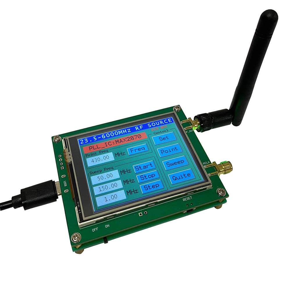 MAX2870 Rf Signal Generator Tyep-c Cable Antenna Source 23~6000Mhz High-Frequen Active Oscillator 25MHz Signal Output Interface