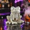 Unique Horror Theme Collectibles Halloween Skeleton Frog Figurine Resin Animal Bone Statue for Bar Haunted Gothic Home Ornaments House Spooky Decor
