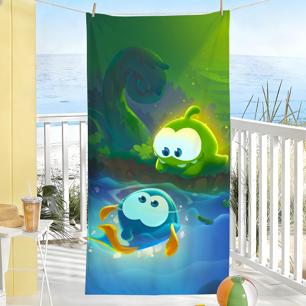 

Game O-Om Nom-Stories Frog Cute Towel Soft Pool Gift For Travel Gym Shower Camping Quick Dry Sports Large Beach Towels W30*H60(CM)
