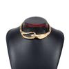 1x Chunky Metal Buckle Collar Necklace for Women Unisex Abstract Choker Necklace