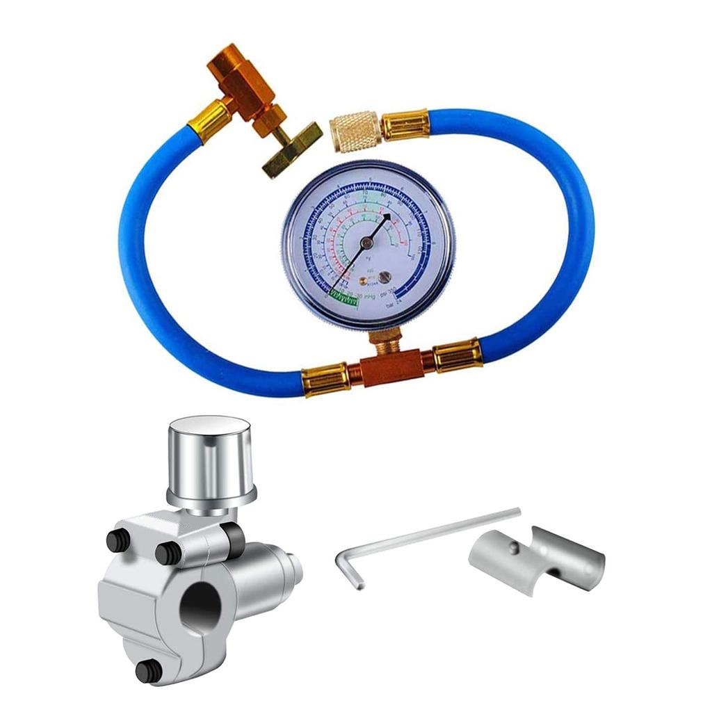 Car Air Conditioner Refills Needle Valves Charging Solution Metal Piercing Valves  Tool for R134a Maintenance