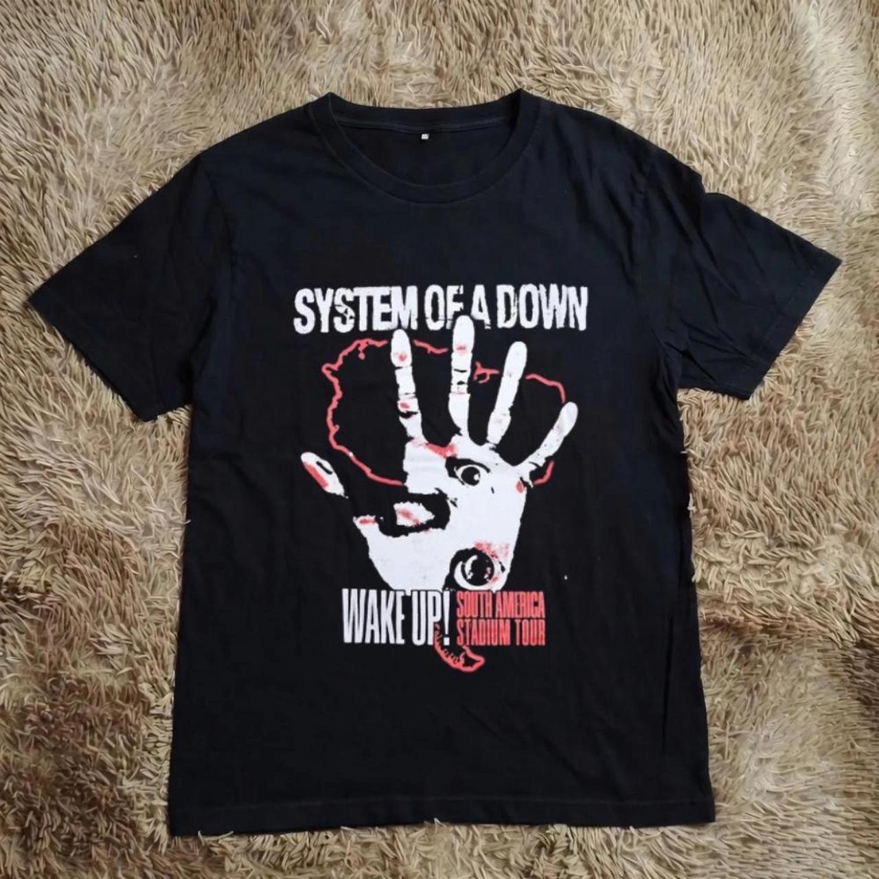 

System of A Down Black Band Tshirt Fan Gift Printed Pattern Daily Tshirt Unisexs and Womens Short Sleeves 4XL