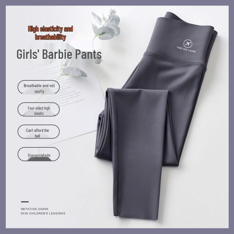 

Girls Autumn/Winter Velvet-Lined Leggings - Yoga, Barbie Style 110cm Recommended