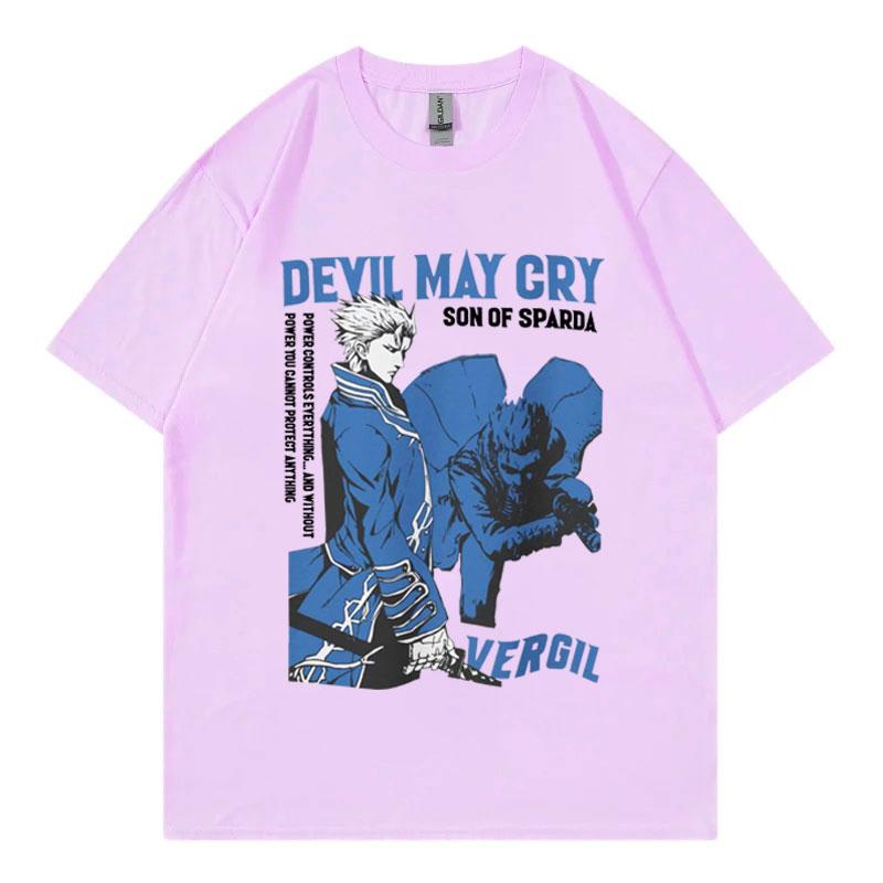 Hot Game Devil May Cry Graphic T Shirts Fashion Vintage Oversized Short Sleeve Tshirt Unisex Casual Cotton Tshirts Streetwear