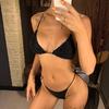 Halter Mini Bikini Kadın Mayo Kadın Mayo Iki parçalı Bikini seti Lüks Inci Yüzücü Mayo