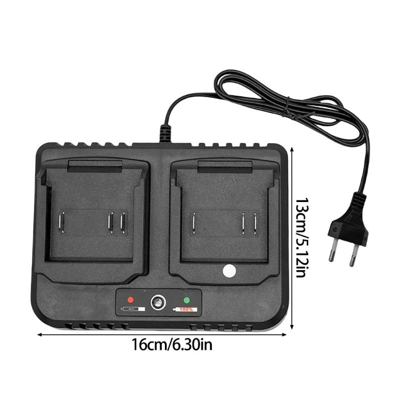Two Slot 2.0A Fast Charging Station For 18V 21V Battery Featuring Auto Power Off Technology