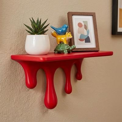 Étagère Flottante à Gouttes Murale Support d'Exposition pour Plantes Imprimé en 3D Présentoir pour Objets de Collection