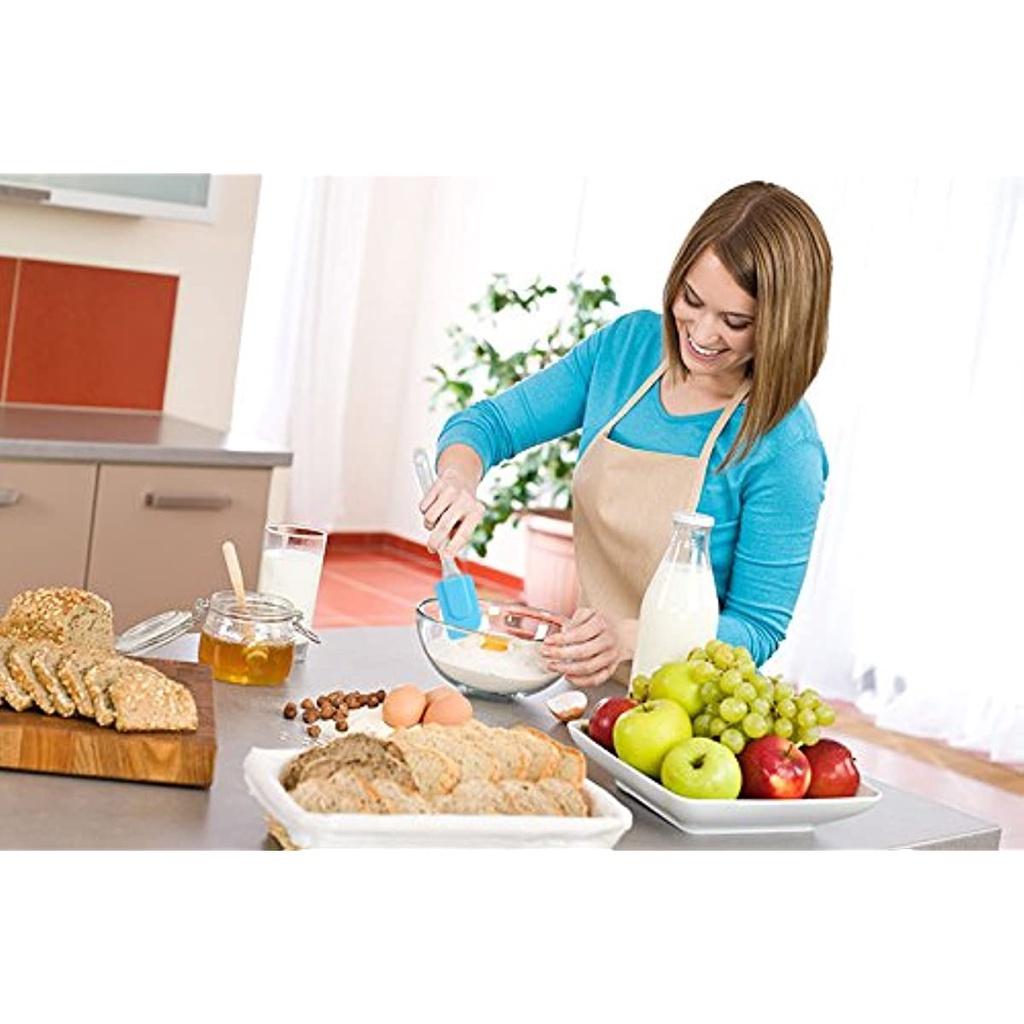 Spatule din silicon, Set de ustensile pentru spatula de bucatarie, Ustensile de bucatarie din silicon antiaderente rezistente la caldura, inclusiv lingura din silicon (4 culori)