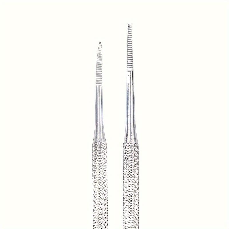 1Pc Professional Stainless Steel Nail File Dual-Headed Toenail Cleaner Pedicure Tools for Toenail Dirt Removal