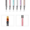 6PCS Set Nail Art Design Painting Pen Set Nail Art Tips UV Gel Nail Art Dotting Pen Acrylic Handle Rhinestone Crystal 2