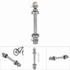 Durable Length 140mm 180mm Bike Wheel Hub Axle Metal 6000 Bearing Solid Shaft Lever Sliver Front Rear Hub Axle Bike Repair