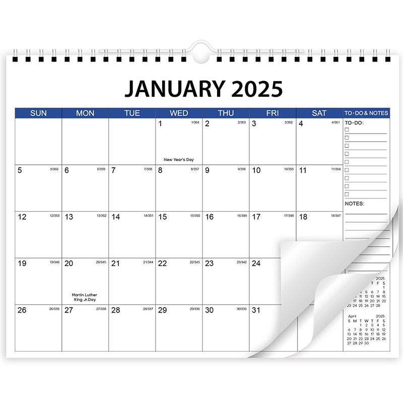 Calendar de perete de birou simplu Calendar lunar zilnic, înregistrare pentru acasă, calendar mare de familie, planificator de perete