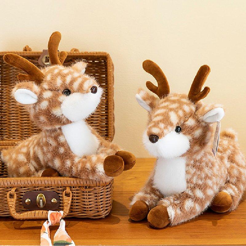 Plush Cervus Nippon Toy Room Decoration Ornament Children Perfect Gifts Brown