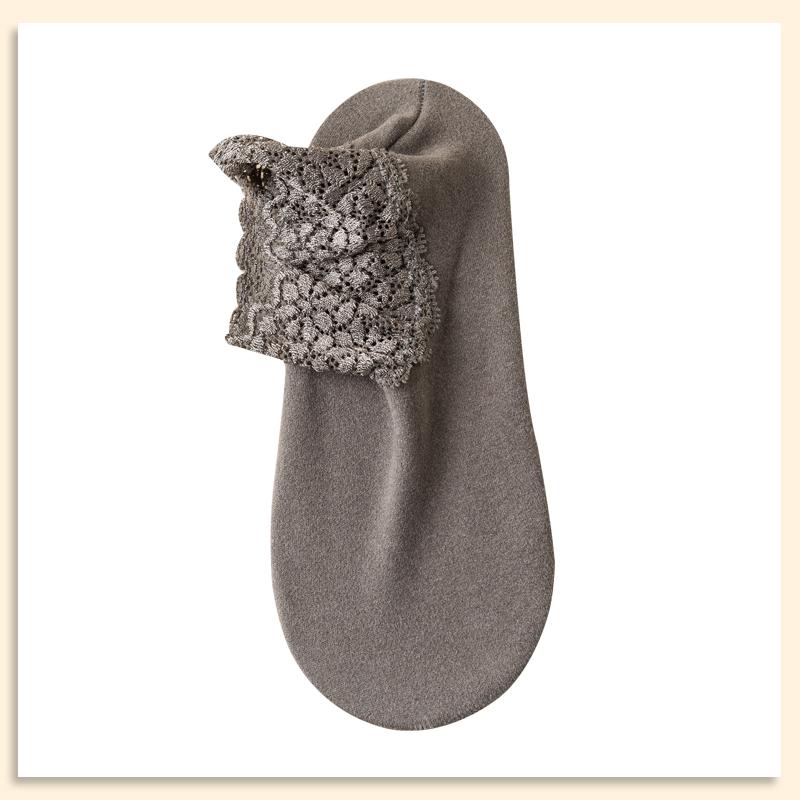 6pcs=3 Pairs Autumn Winter Women Soft Velvet Lace Socks Thick Silk Socks Non-Slip Bottom Solid Fashion Lace Breathable Sock