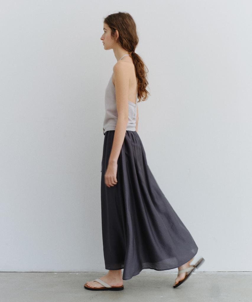 Yulago Charlotte Shirring Long Skirt