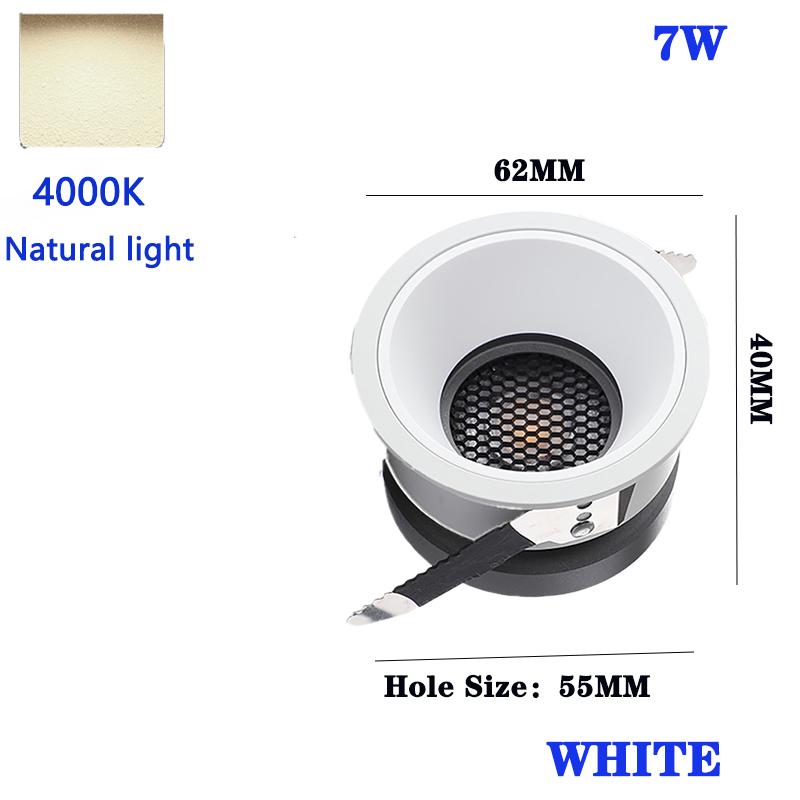 Modern LED Ceiling Spot light Downlight Indoor Lighting Recessed Round Spotlight For Commercial  Living Room Dining Bedroom COB