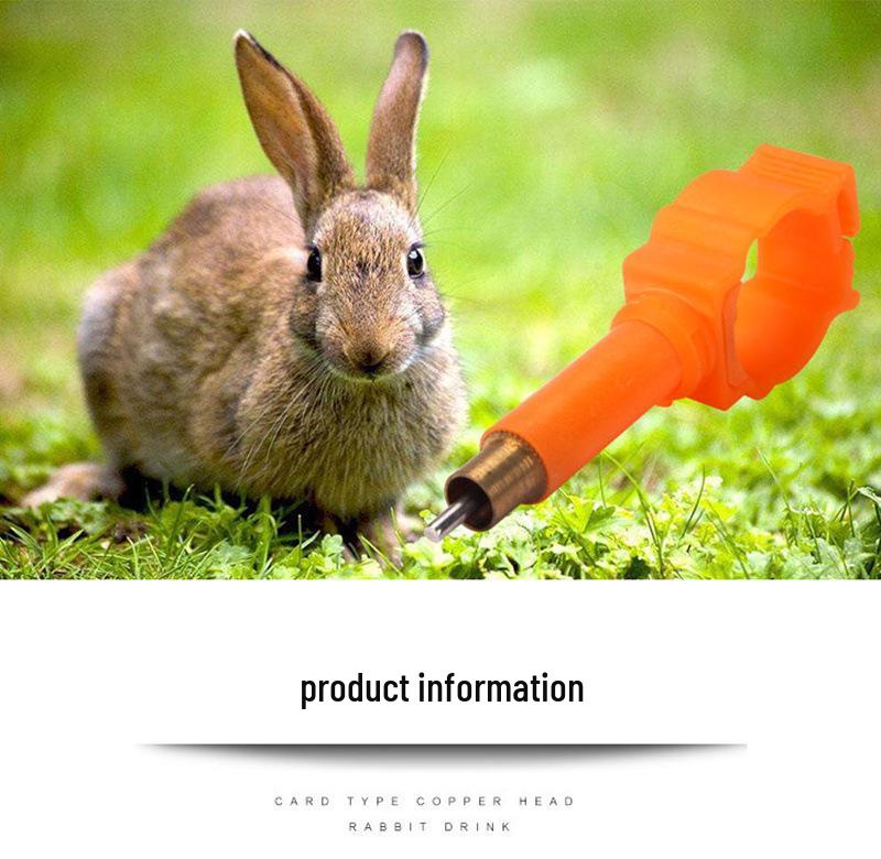 Králičí napáječka s měděnou hlavou - Automatická 1/4, 3/8 typ na kartu pro králíky, norky, lišky