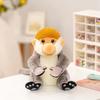 Creative Long Nose Monkey Plush Doll High Quality Gray Monkey Gorilla Animal Stuffed Toy Home Decoration Boys And Girls Gift