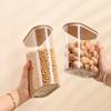 Wood Lid Plastic Airtight Canister Kitchen Storage Bottles Jars Food Container Grains Coffee Beans Grains Candy Jar Containers