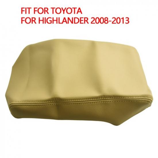For Toyota For Highlander 2008-13 Leather Center Console Lid Armrest Cover Beige