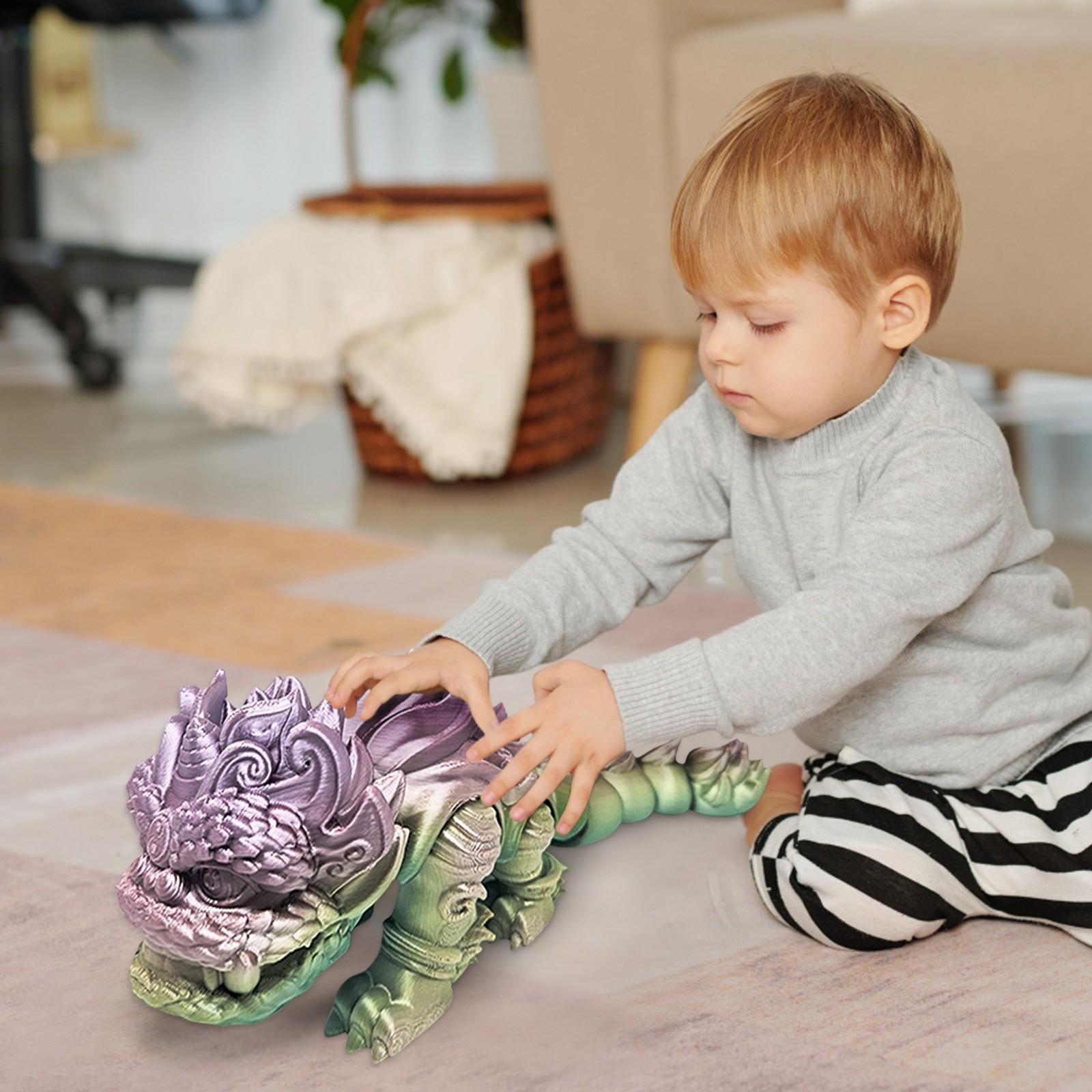 

8-дюймовая игрушка-льв, 3D-печатные игрушки-львы, 3D-печатные львы с шарнирно-сочлененными львами, игрушки для аутизма/СДВГ One Size розового золота