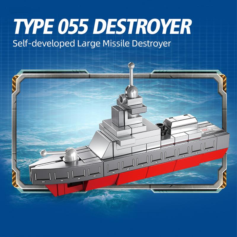 STEM Building Blocks Set Toy 573pcs Construction Cruiser Ocean Ship Building Bricks For 6 Years Up Boys Toys Models Engineering