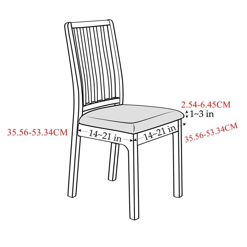 1/2/4/6Pcs Nordic Style Jacquard Dining Seat Cushion Cover Elastic Upholstered Seat Cover Furniture Protector For Kitchen El