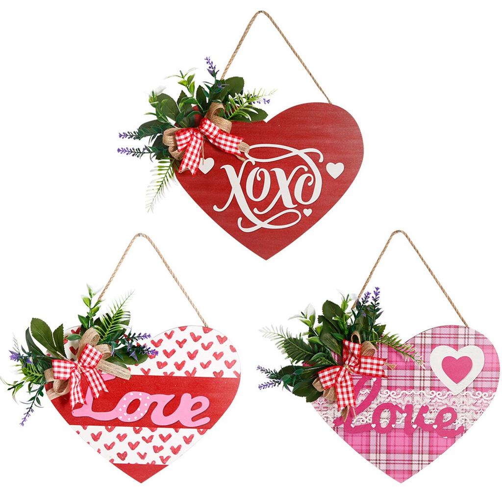 Door Hanging Sign Happy Valentine Day Pendant Wall Door Pendant Home Party Ornaments For Walls  Doors Decorations
