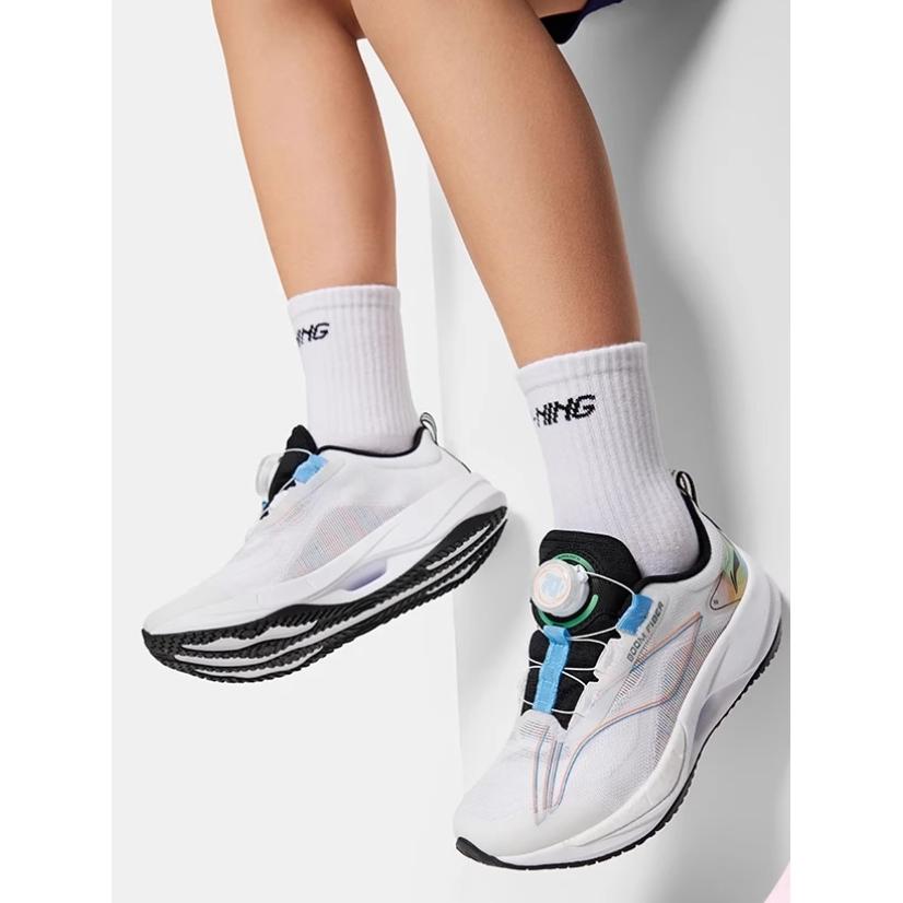 Li Ning საბავშვო ულტრა მსუბუქი 21 სარბენი ფეხსაცმელი საბავშვო კედები სტანდარტული-თეთრი YKFU058-1