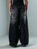 European and American street new pattern printing jeans retro street trendy straight jeans