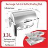 Gold-Plated Stainless Steel Chafing Dish with Glass Lid