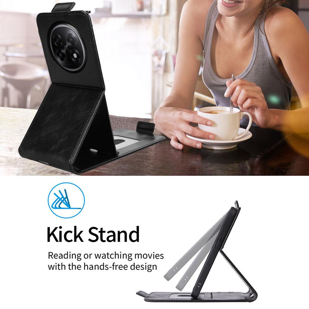 For Oppo Find N5 5G Stand Case Magnetic Clasp Vertical Flip Leather Phone Cover with Card Holder