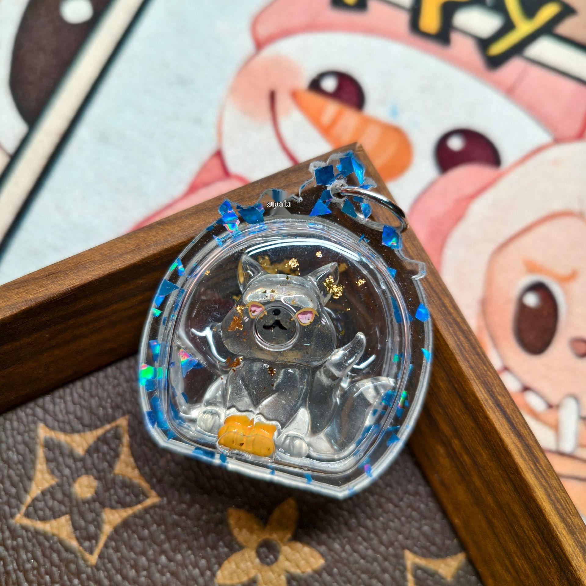 Мастер Круба Бпонг 2566 Тайский Буддийский Амулет Бессмертного Девятихвостого Лиса синий